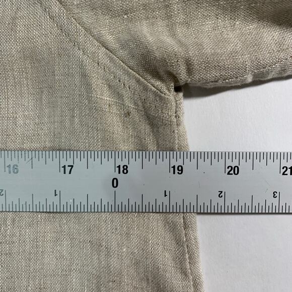 Crown Linen Designs XS Oversized A Line Ruffle Top 100% Linen Lagenlook *flaw - Picture 6 of 11